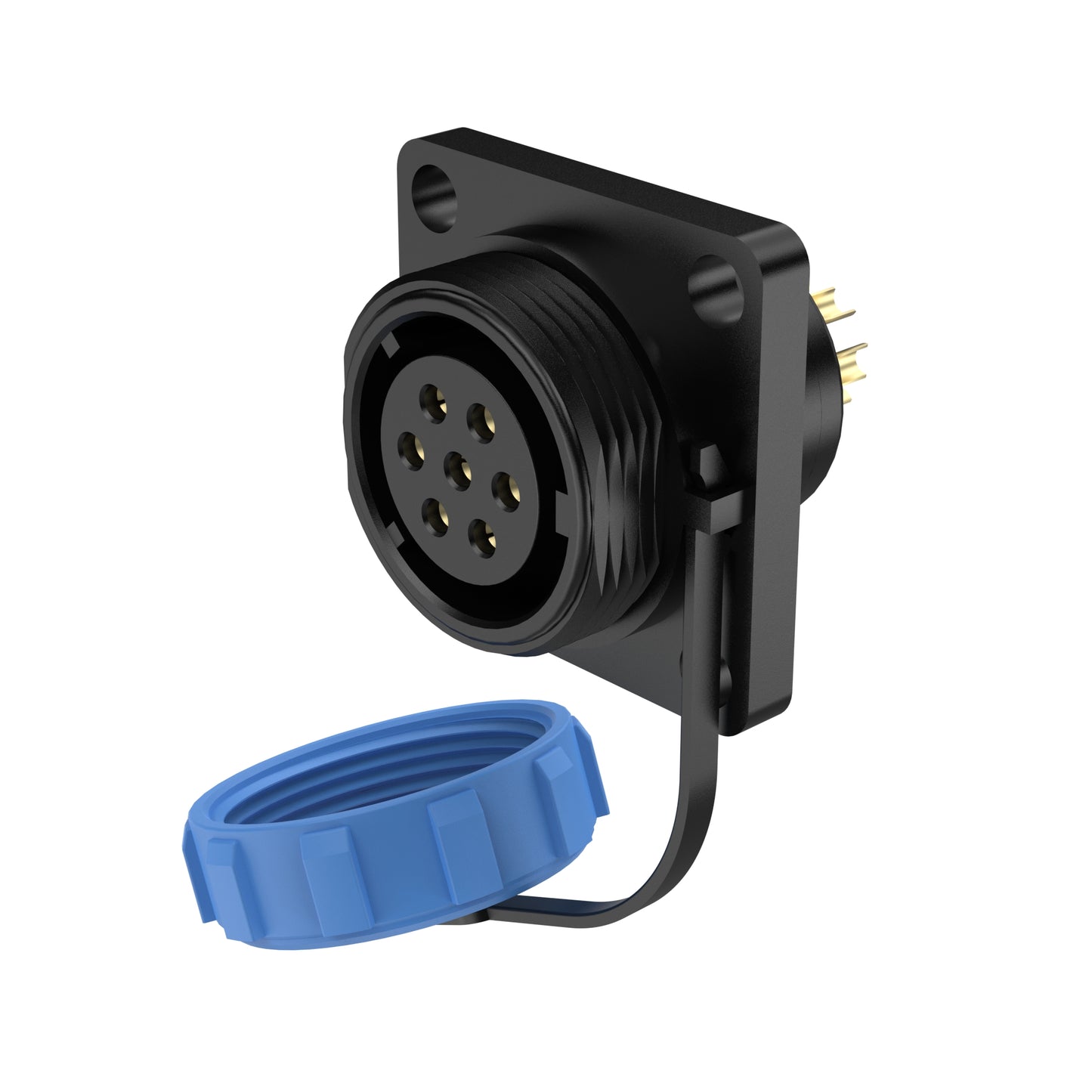 EW SP17 7 Pin Flange Circular Plastic Wire Connector