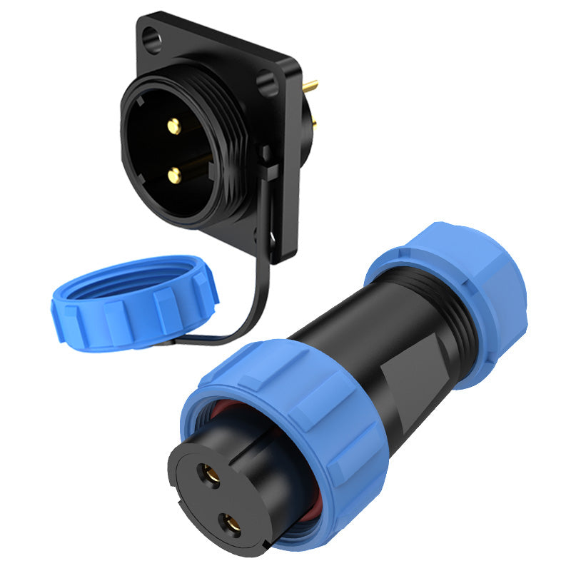 EW SP21 2 Pin Flange Circular Power Connector Types