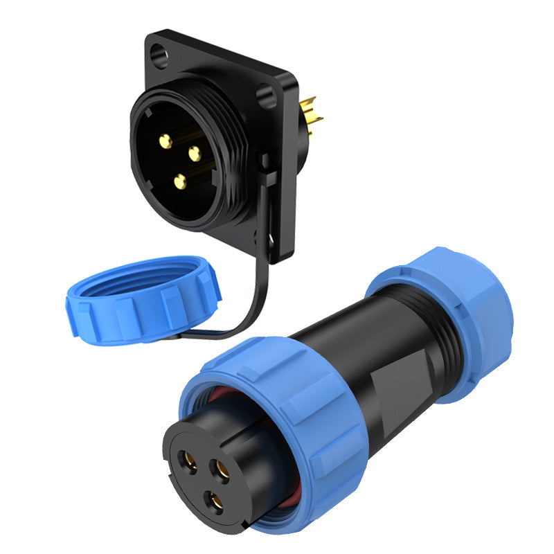 EW SP21 3 Pin Flange Circular Plug Socket