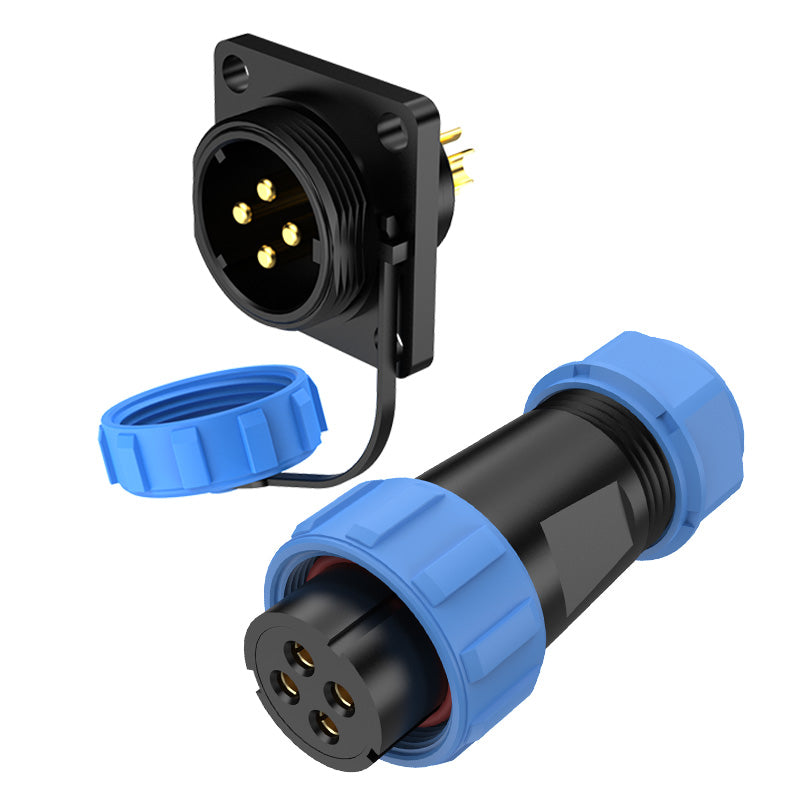EW SP21 4 Pin Flange Circular Power Connector Types