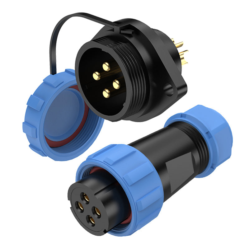 EW SP21 4 Pin Circular Connector Electrical Diamond Flange