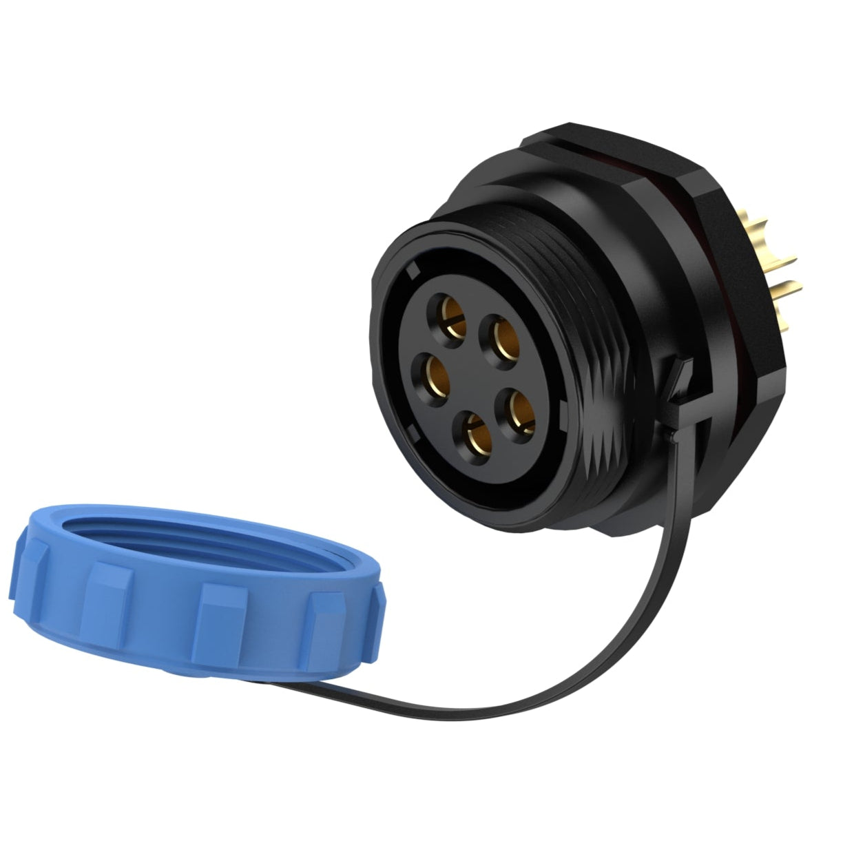 EW SP21 5A Pin Panel Mount Connector