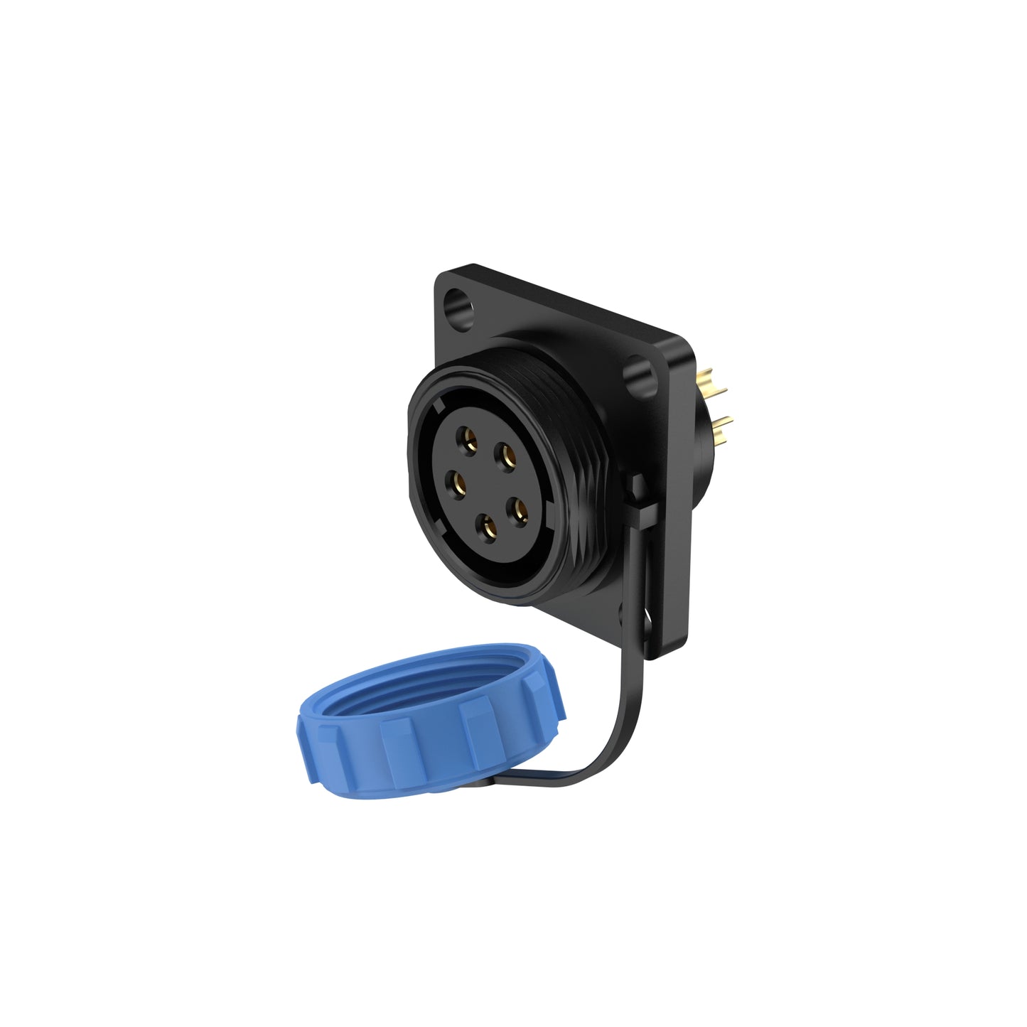 EW SP21 5C Pin Circular Power Connector Types Flange