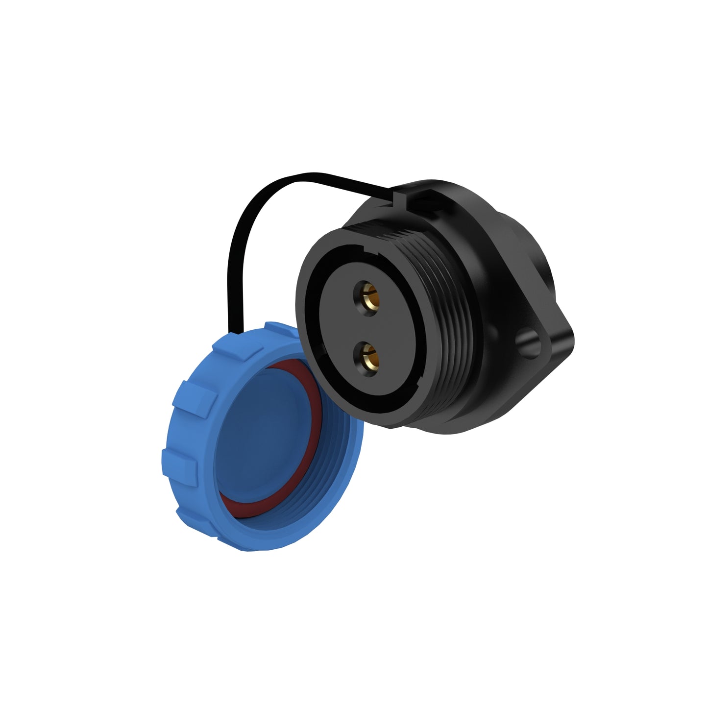 EW SP29 2 Pin Circular Plug Socket Diamond Flange