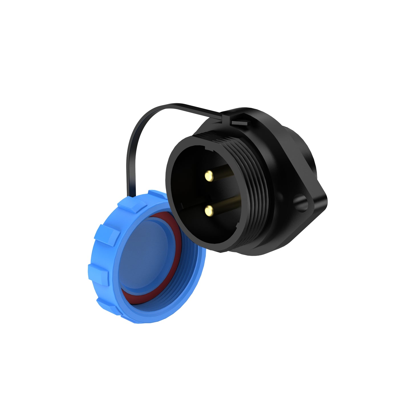 EW SP29 2 Pin Circular Plug Socket Diamond Flange