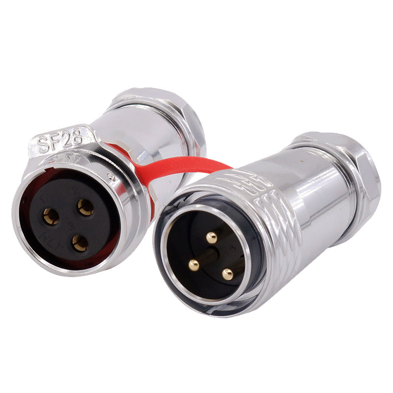 EW SF28 3 Pin Circular Plug Socket Aviation Plug Metal