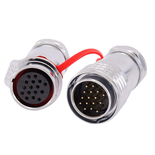 EW SF28 16 Pin Circular Plug Socket Aviation Connector Metal