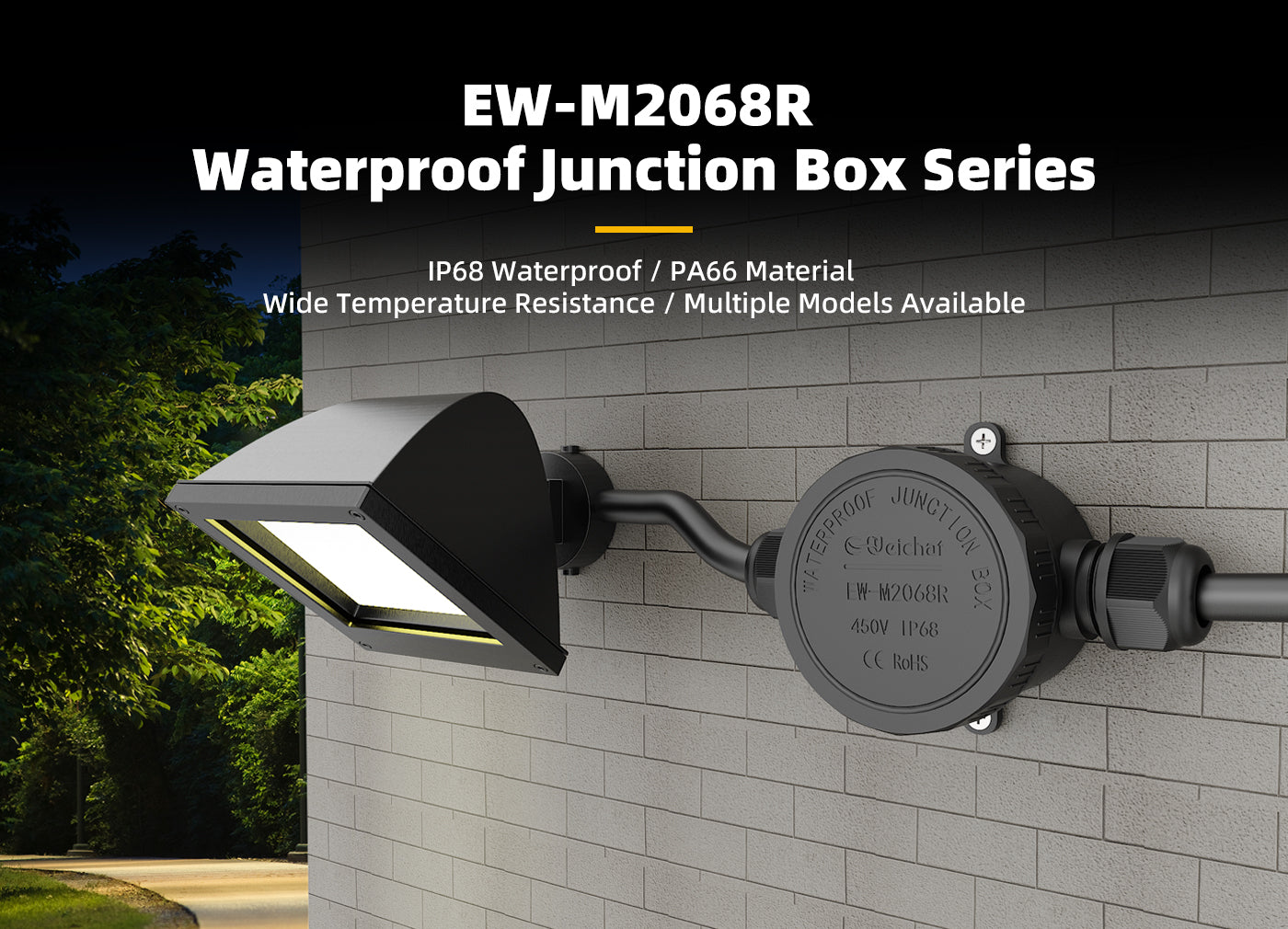 EW M2068R-1T Waterproof Junction Box Outdoor Cable Connector With Terminal Block