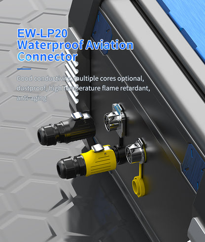 LP20 2+6 Pin Flange Waterproof Inline Connector Aviation Plug