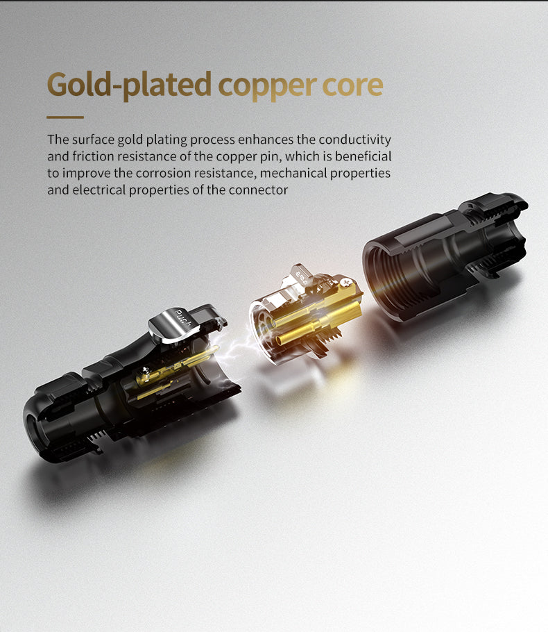 LP20 3+5 Pin Inline IP68 Electrical Waterproof Connectors