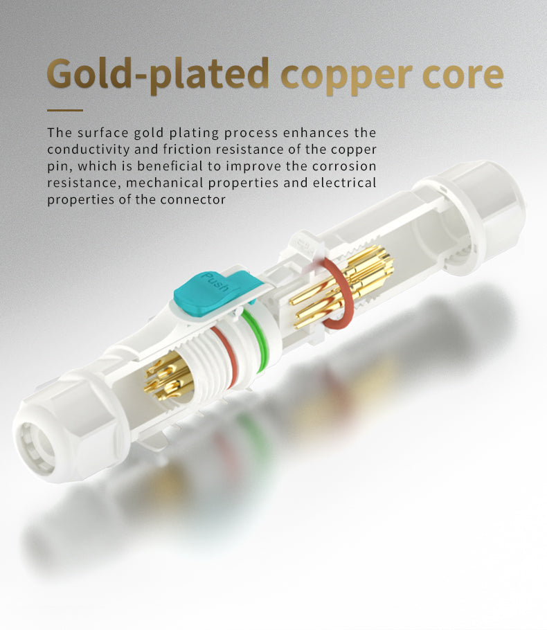 EW LP12 8 Pin White Waterproof M12 Connector
