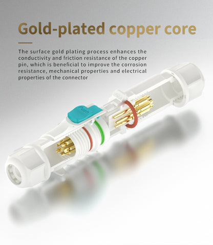 EW LP12 8 Pin White Waterproof M12 Connector