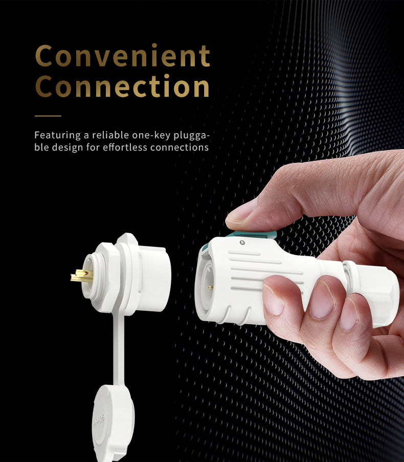 EW LP12 8 Pin White Waterproof M12 Connector
