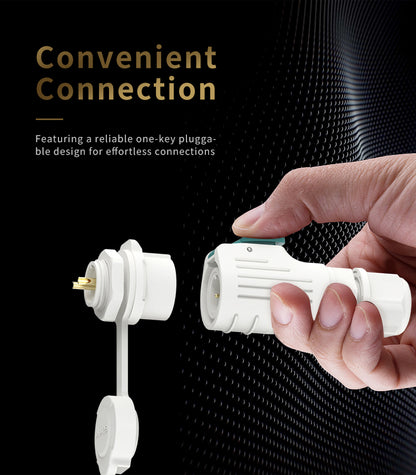 EW LP12 8 Pin White Waterproof M12 Connector