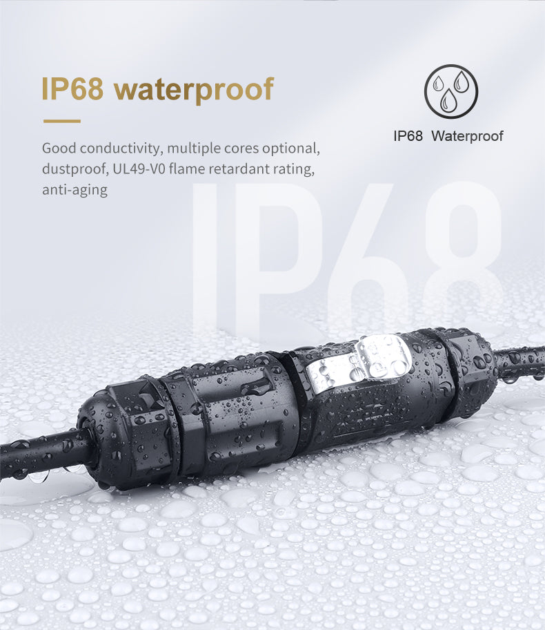 LP20 2+6 Pin Flange Waterproof Inline Connector Aviation Plug