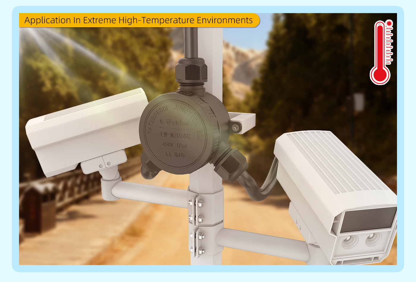 EW M2068R-1T Waterproof Junction Box Outdoor Cable Connector With Terminal Block