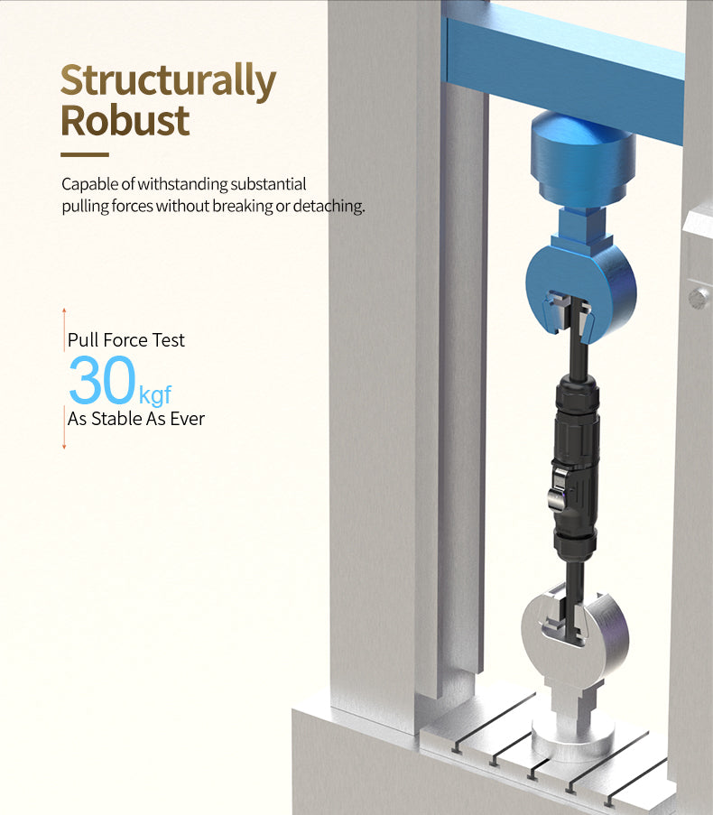 LP20 3+5 Pin Inline IP68 Electrical Waterproof Connectors