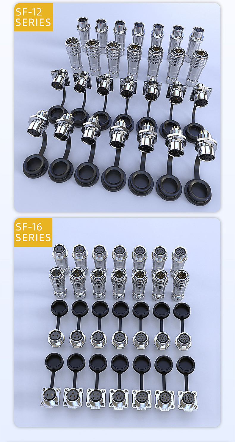 EW SF12 9 Pin Circular Plug Socket Metal