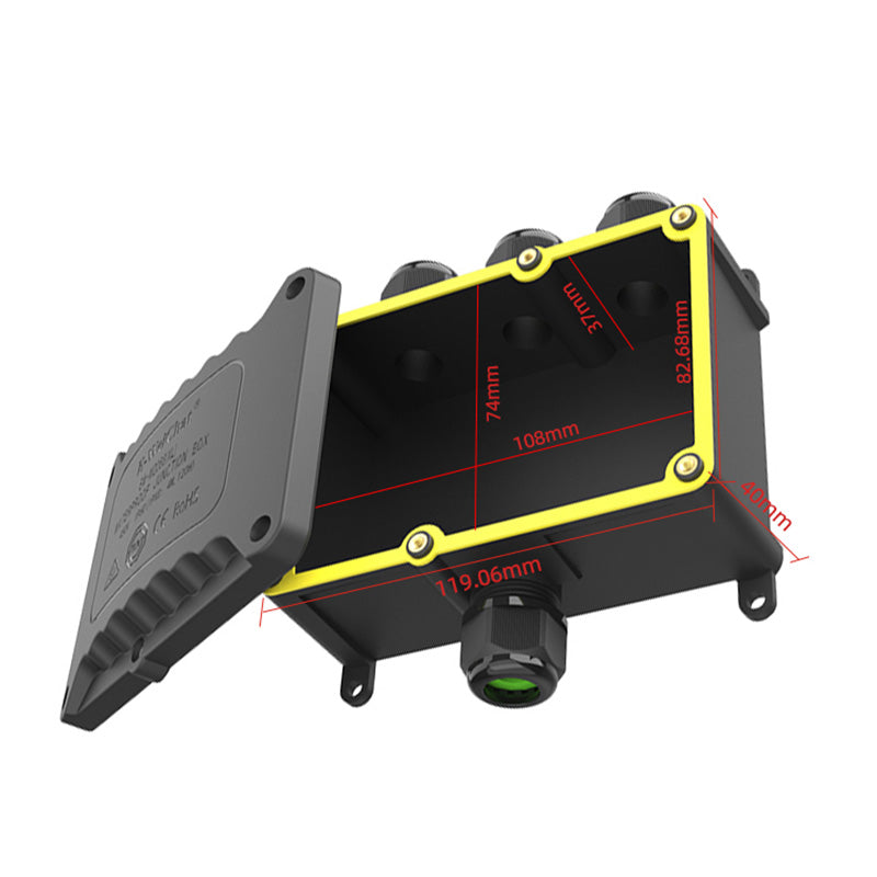 EW M2068XL-4T Cable Connector Waterproof Junction Box Outdoor 4 Way