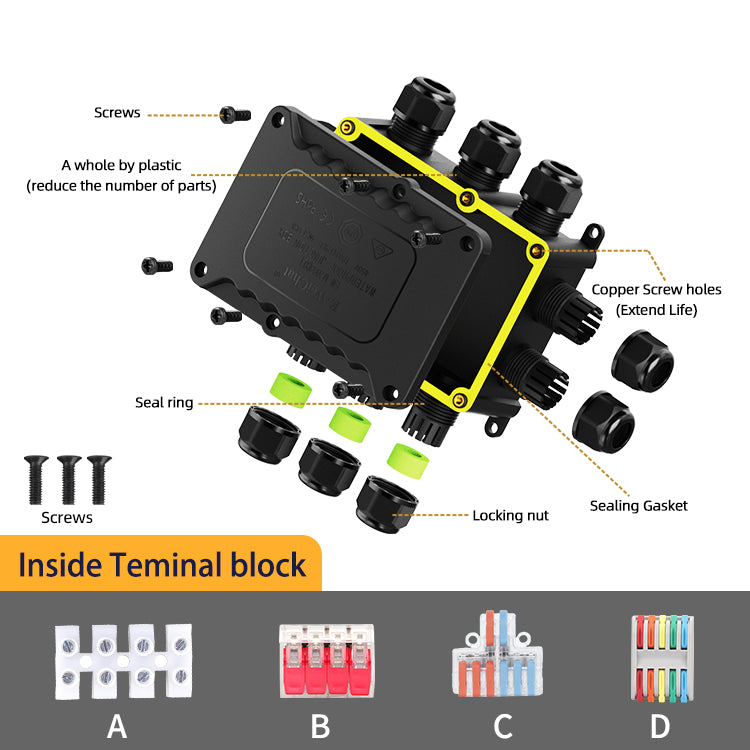 EW M2068XL-10T Waterproof Junction Box Outdoor Cable Connector
