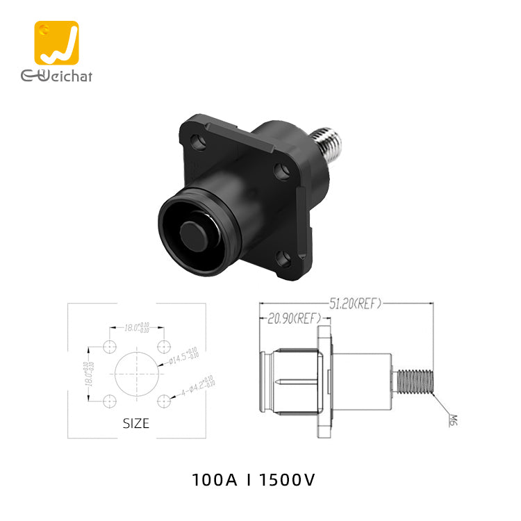 EW Energy Battery Storage Connector Black 100A