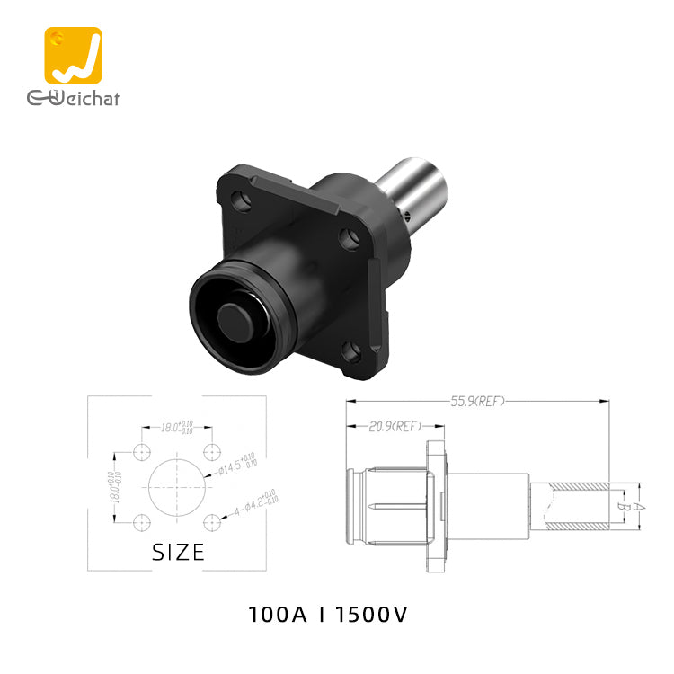 EW Energy Battery Storage Connector Black 100A