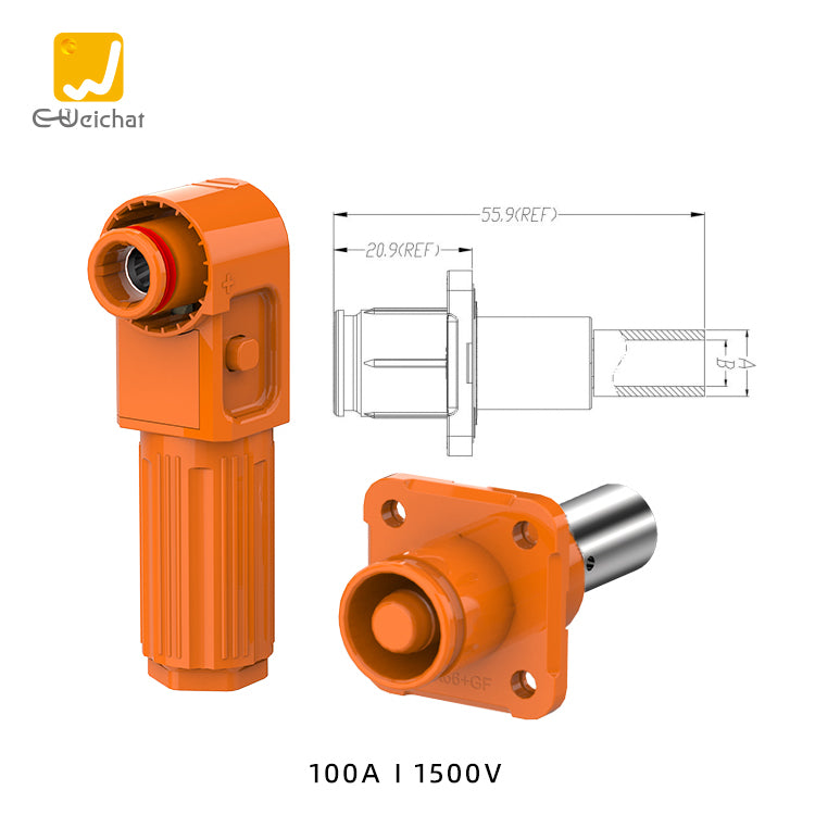 EW IP67 Energy Storage Connector Orange 100A