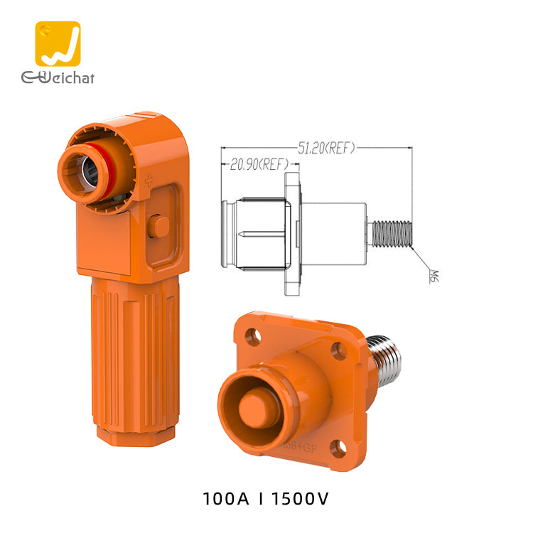 EW IP67 Energy Storage Connector Orange 100A