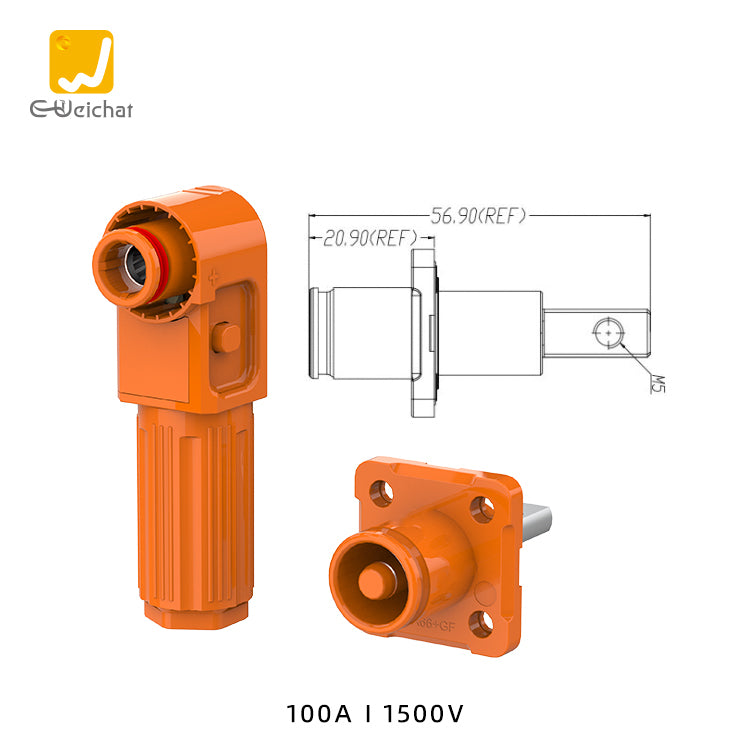 EW IP67 Energy Storage Connector Orange 100A