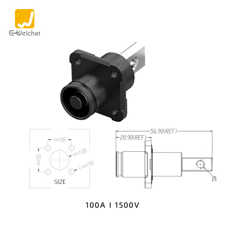 EW Energy Battery Storage Connector Black 100A