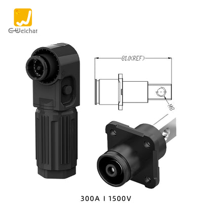 EW Single Core Energy Storage Connector Black 300A