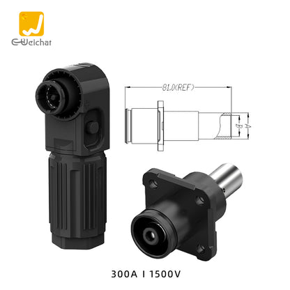 EW Single Core Energy Storage Connector Black 300A