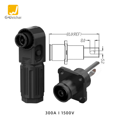 EW Single Core Energy Storage Connector Black 300A