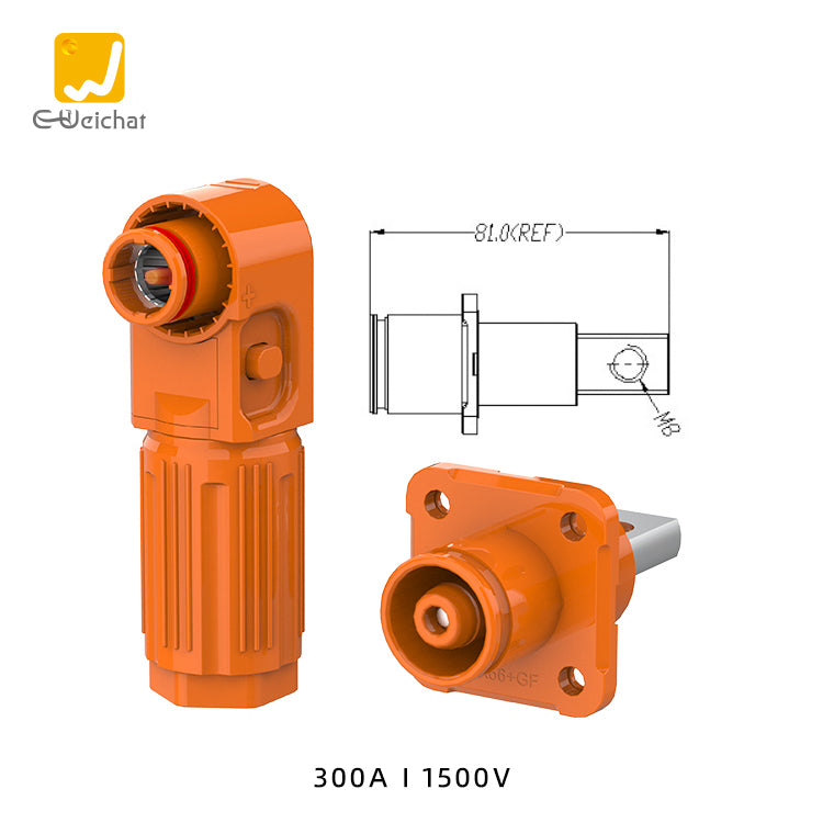 EW High Voltage Battery Energy Storage Connector Orange 300A
