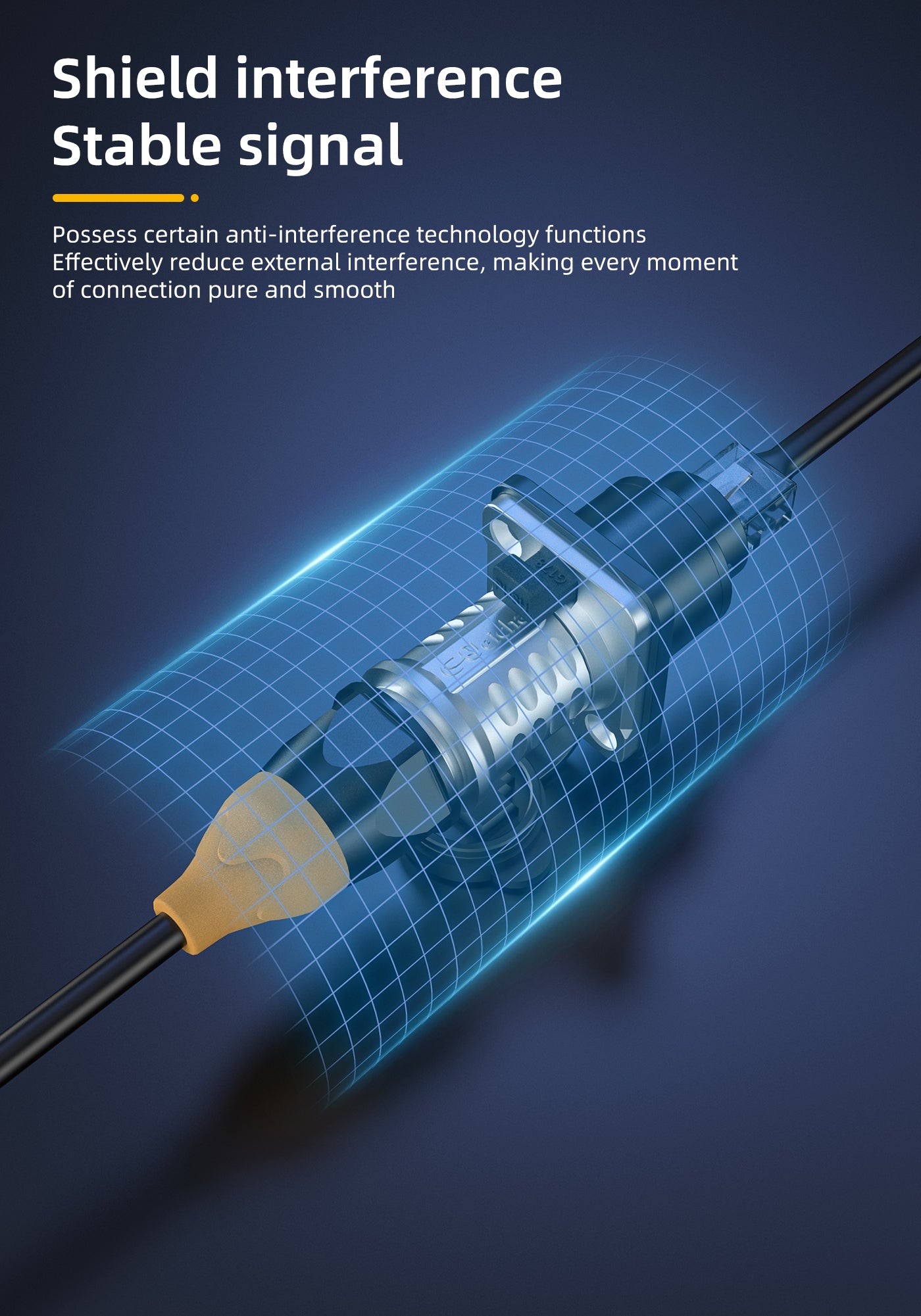 ER-RJ45 Waterproof Signal Data Connectors IP68 CAT6 Jack