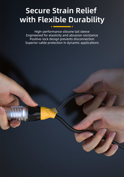 ER-RJ45 Waterproof Signal Data Connectors IP68 CAT6 Jack