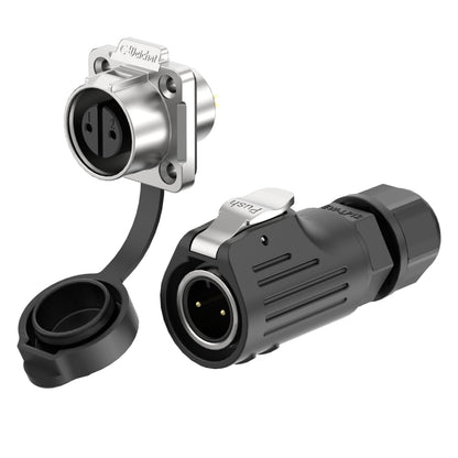 EW LP12 2 Pin Flange Waterproof Connectors Metal