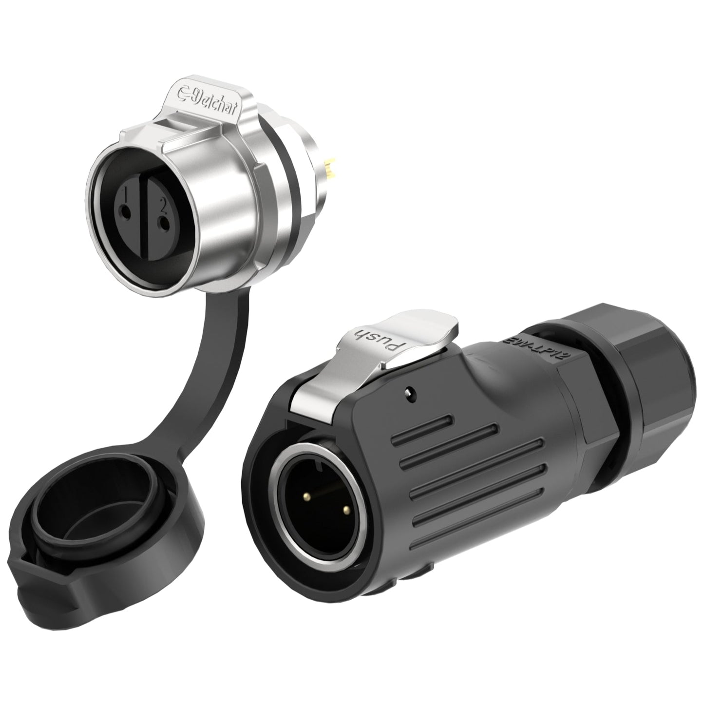 EW LP12 2 Pin Panel Mount Connector Metal
