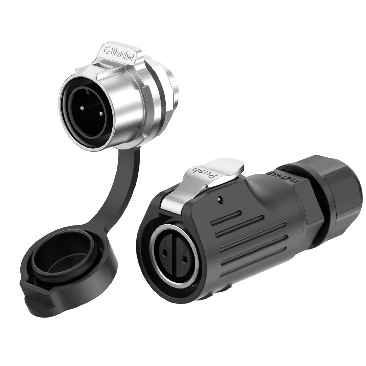 EW LP12 2 Pin Panel Mount Connector Metal