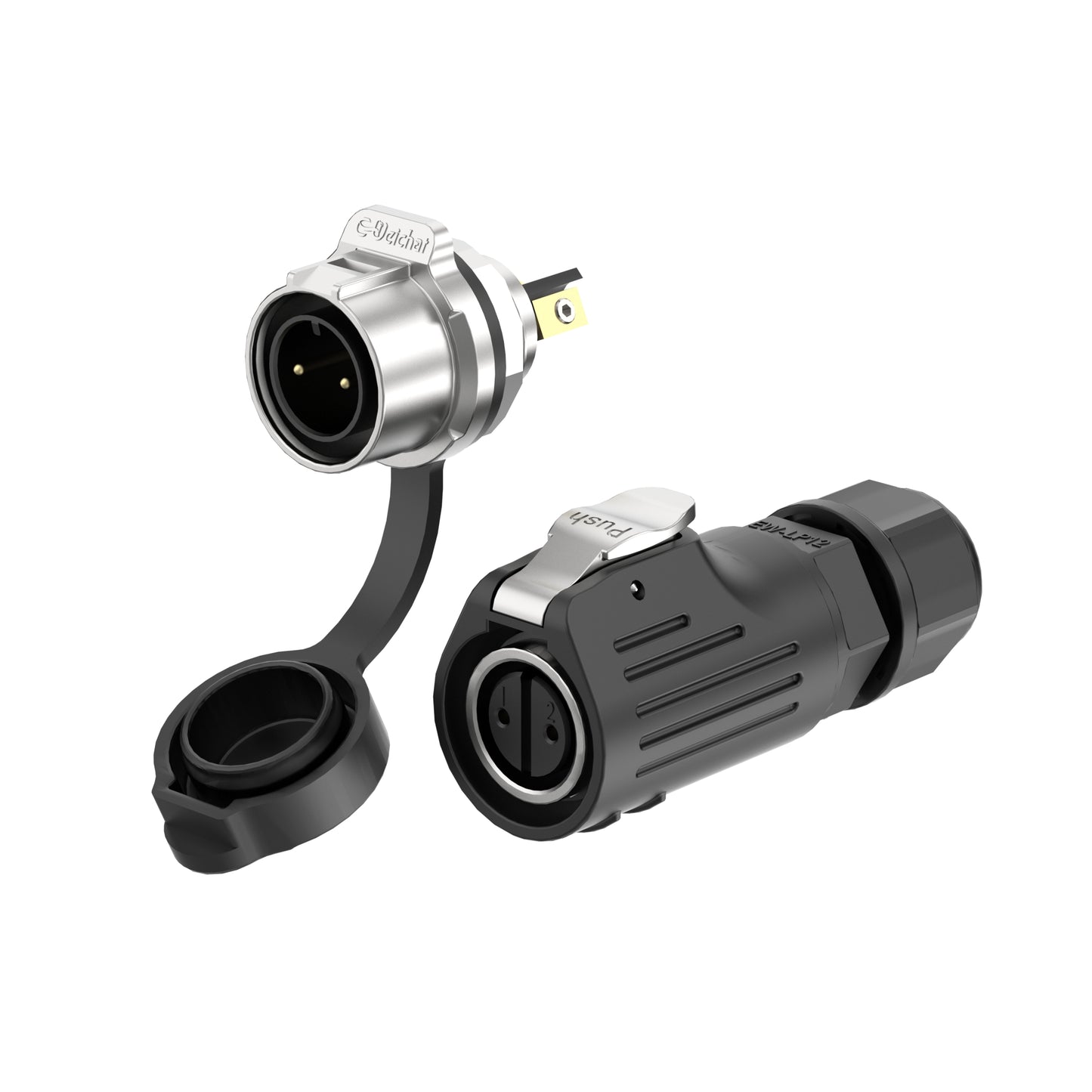 EW LP12 2 Pin Panel Mount Power Connector All Metal