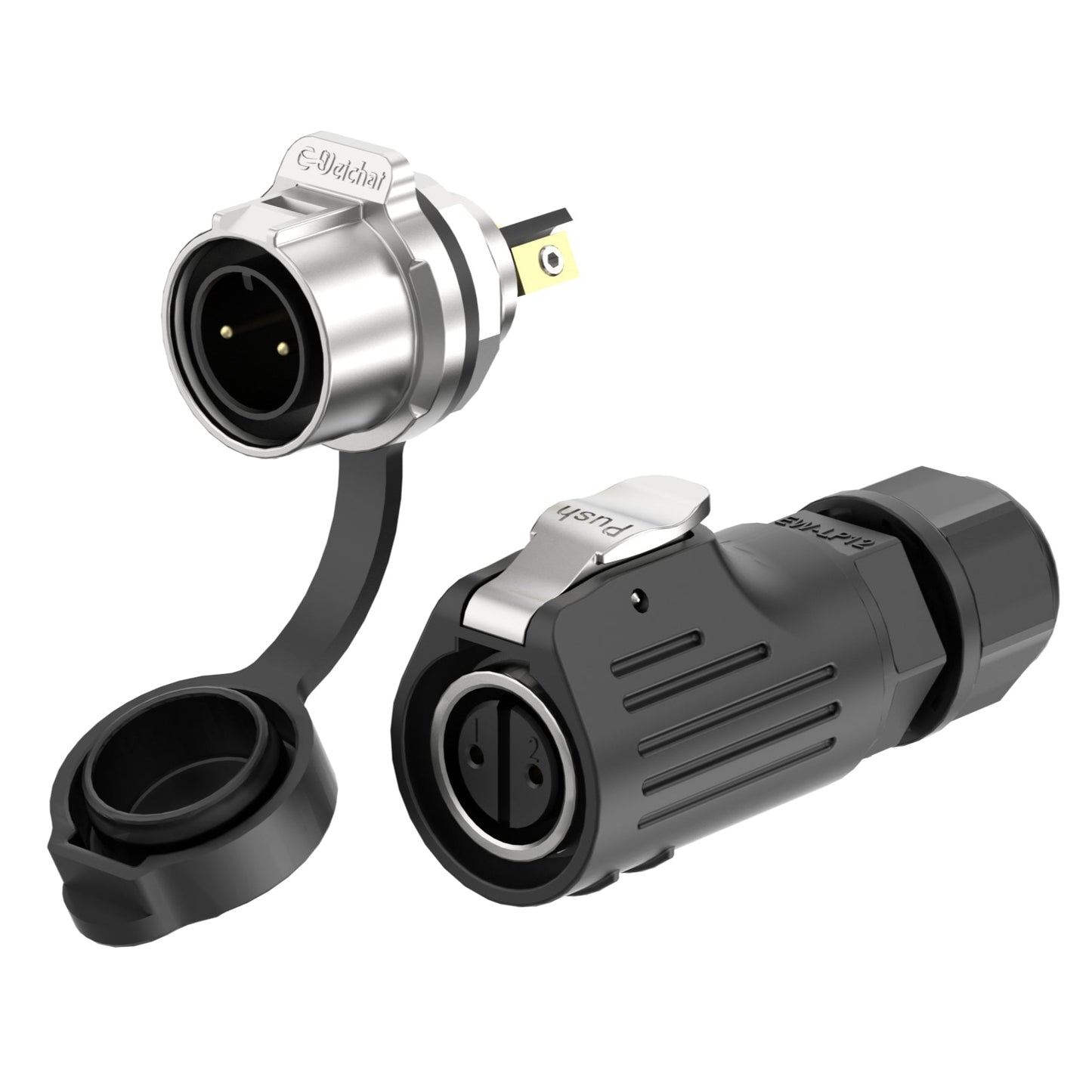 EW LP12 2 Pin Panel Mount Connector Metal