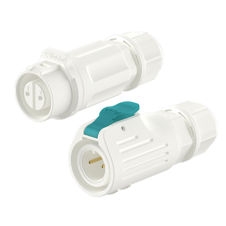 EW LP12 2 Pin White Electrical Waterproof Connector