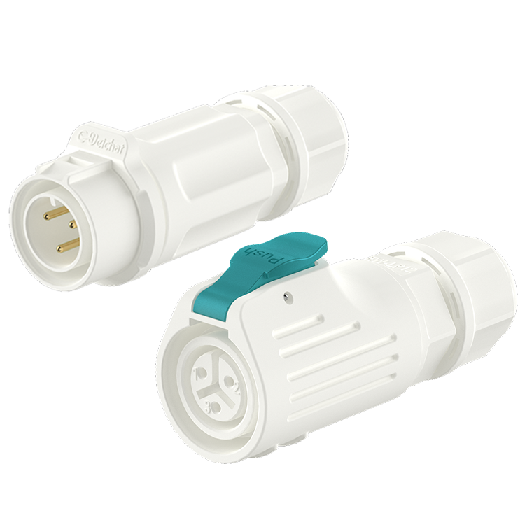 EW LP12 3 Pin White Waterproof Wire Connectors