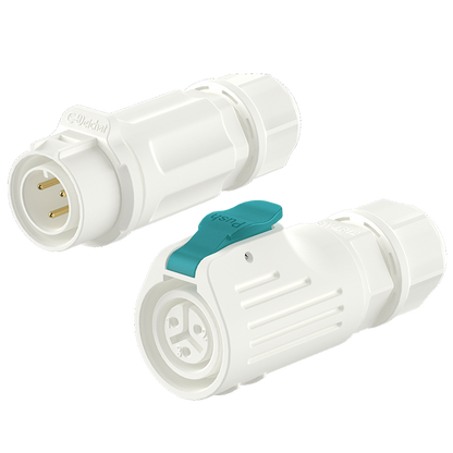 EW LP12 3 Pin White Waterproof Wire Connectors