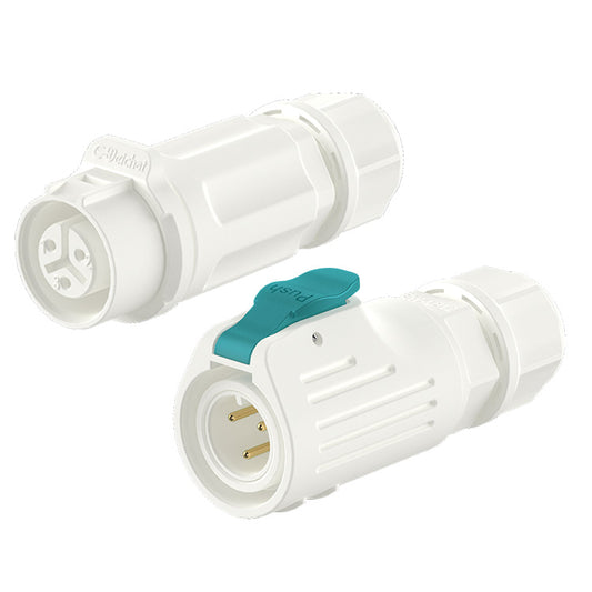 EW LP12 3 Pin White Waterproof Wire Connectors