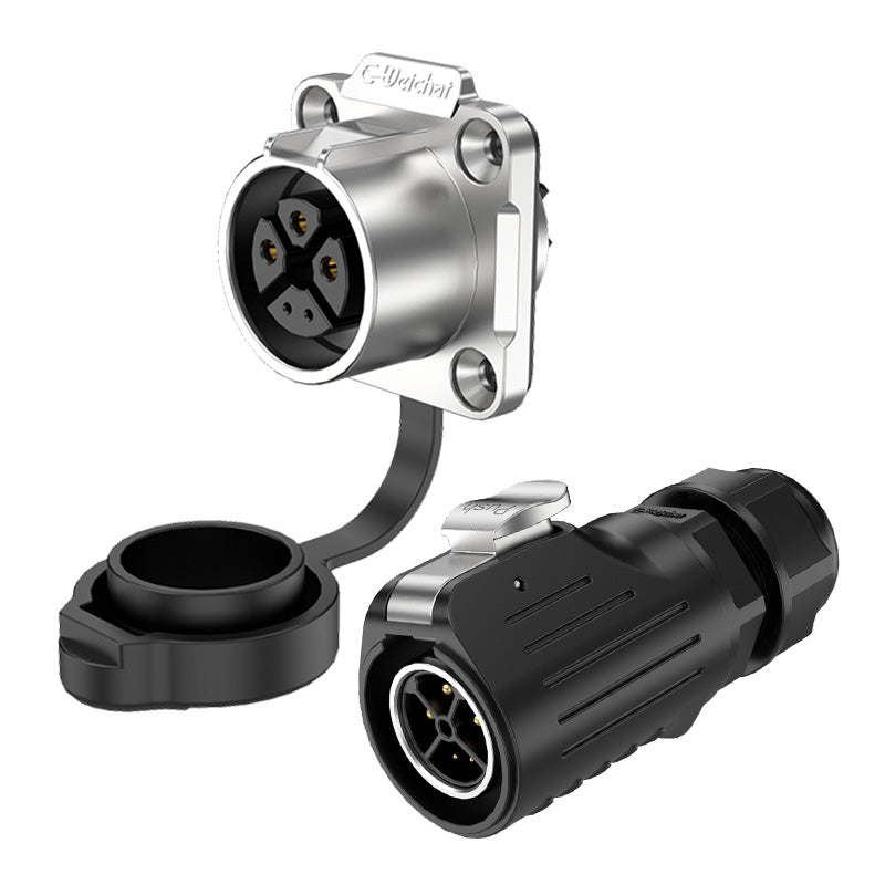 LP20 3+2 Pin Flange Waterproof Aviation Connector Cable Plug