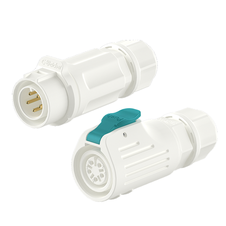 EW LP12 5 Pin White Waterproof Plug Connectors