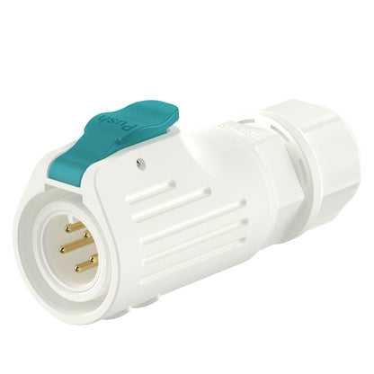 EW LP12 5 Pin White Waterproof Plug Connectors