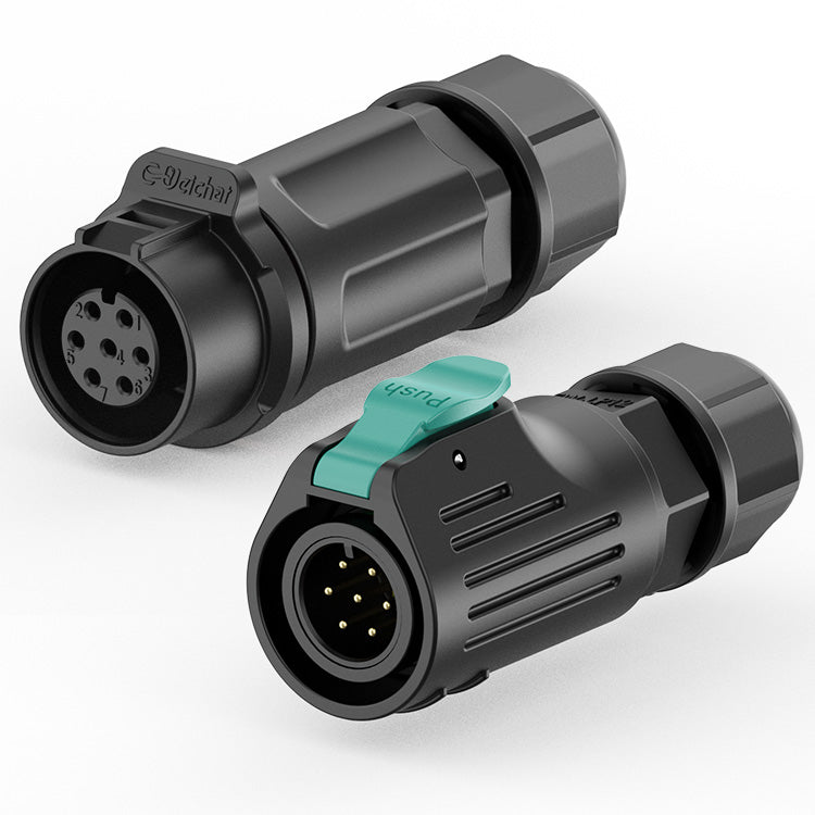 EW LP12 7 Pin Waterproof M12 Connector Waterproof Plug Connectors