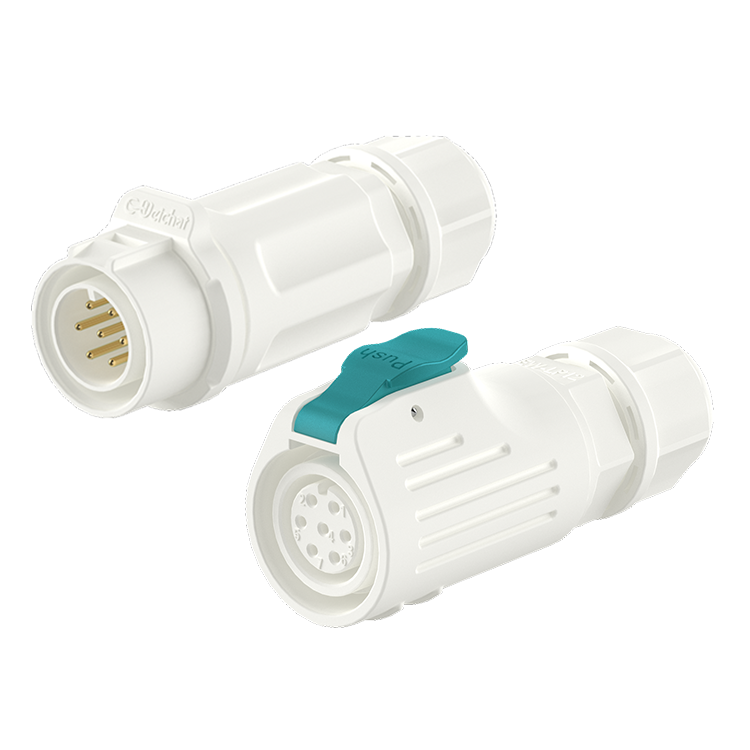 EW LP12 7 Pin White Waterproof Wire Connectors